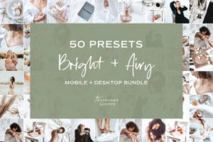 50 Lightroom Presets - Bright and Airy Bundle | Mobile + Desktop (10 Collections)