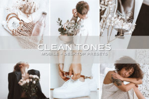 5 Clean Tones Lightroom Presets | Mobile + Desktop