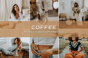 5 Coffee Lightroom Presets | Mobile + Desktop
