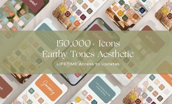 150K+ Earthy Tones iOS App Icons