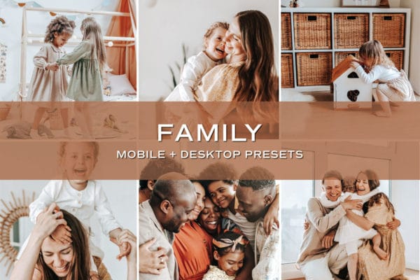 5 Family Lightroom Presets | Mobile + Desktop