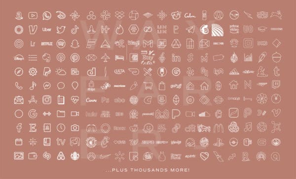 9500+ Neutral Pink iOS App Icons - Image 3