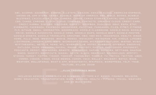 2500+ Pink iOS App Icons - Image 5