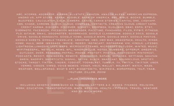 9500+ Neutral Pink iOS App Icons - Image 5