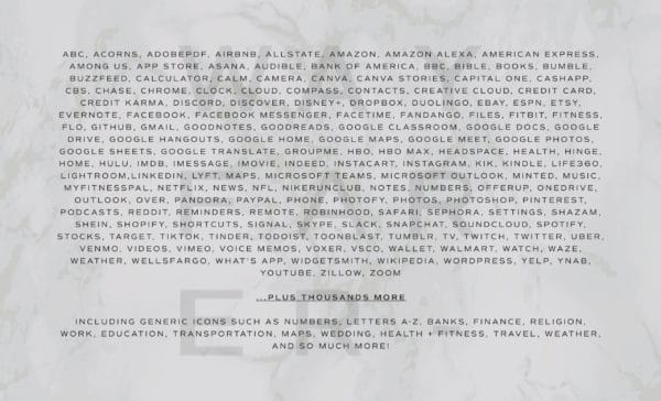 2500+ White Marble iOS App Icons - Image 5