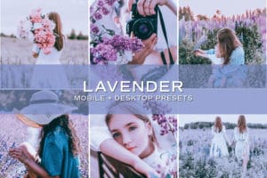 5 Lavender Lightroom Presets | Mobile + Desktop