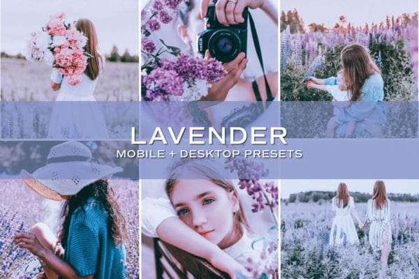 5 Lavender Lightroom Presets | Mobile + Desktop
