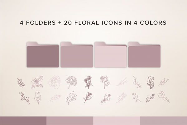Mauve Mac Wallpaper Organizers and Folder Icons - Image 3