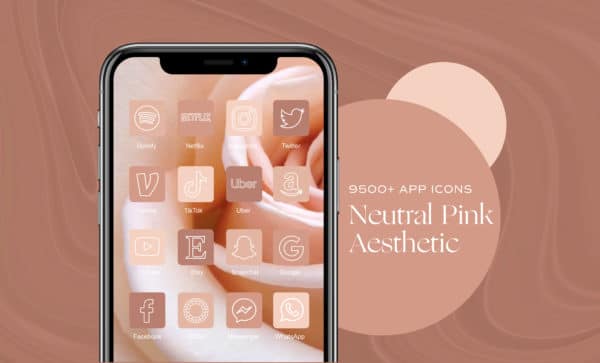 9500+ Neutral Pink iOS App Icons