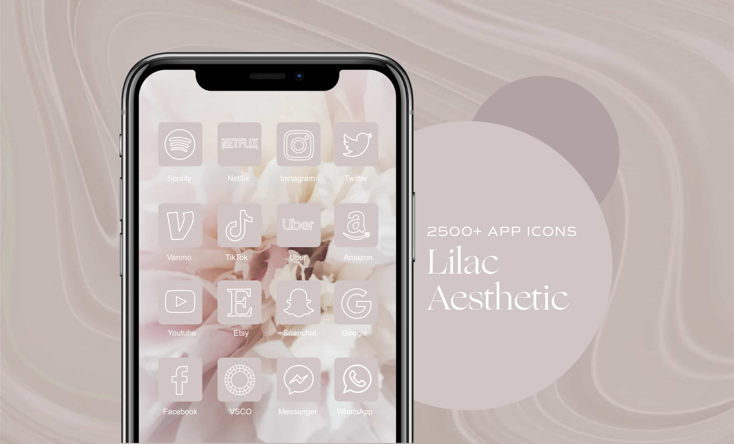 2500+ Lilac iOS App Icons