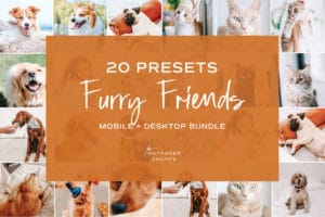 20 Lightroom Presets - Furry Friends Bundle | Mobile + Desktop (4 Collections)