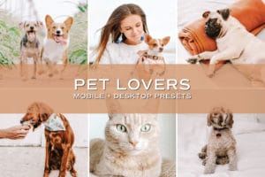 5 Pet Lovers Lightroom Presets | Mobile + Desktop