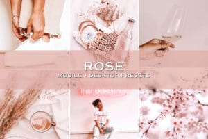 5 Rose Lightroom Presets | Mobile + Desktop