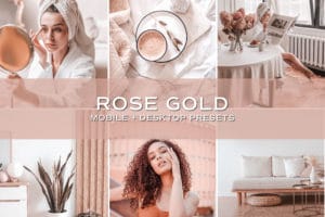 5 Rose Gold Lightroom Presets | Mobile + Desktop