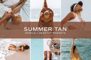 5 Summer Tan Lightroom Presets | Mobile + Desktop