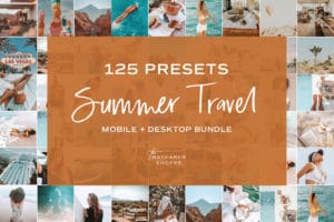 125 Lightroom Presets - Summer Travel Bundle | Mobile + Desktop (25 Collections)