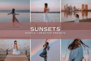 5 Sunsets Lightroom Presets | Mobile + Desktop