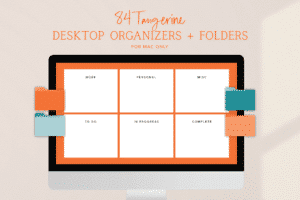 Tangerine Mac Wallpaper Organizers