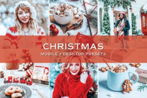5 Christmas Lightroom Presets | Mobile + Desktop