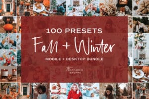 100 Lightroom Presets - Fall + Winter Bundle | Mobile + Desktop (20 Collections)