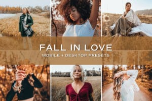 5 Fall in Love Lightroom Presets | Mobile + Desktop