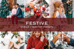 5 Festive Lightroom Presets | Mobile + Desktop