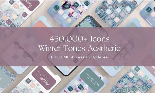 450K+ Winter Tones iOS App Icons