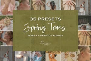 35 Lightroom Presets - Spring Tones Bundle | Mobile + Desktop (7 Collections)